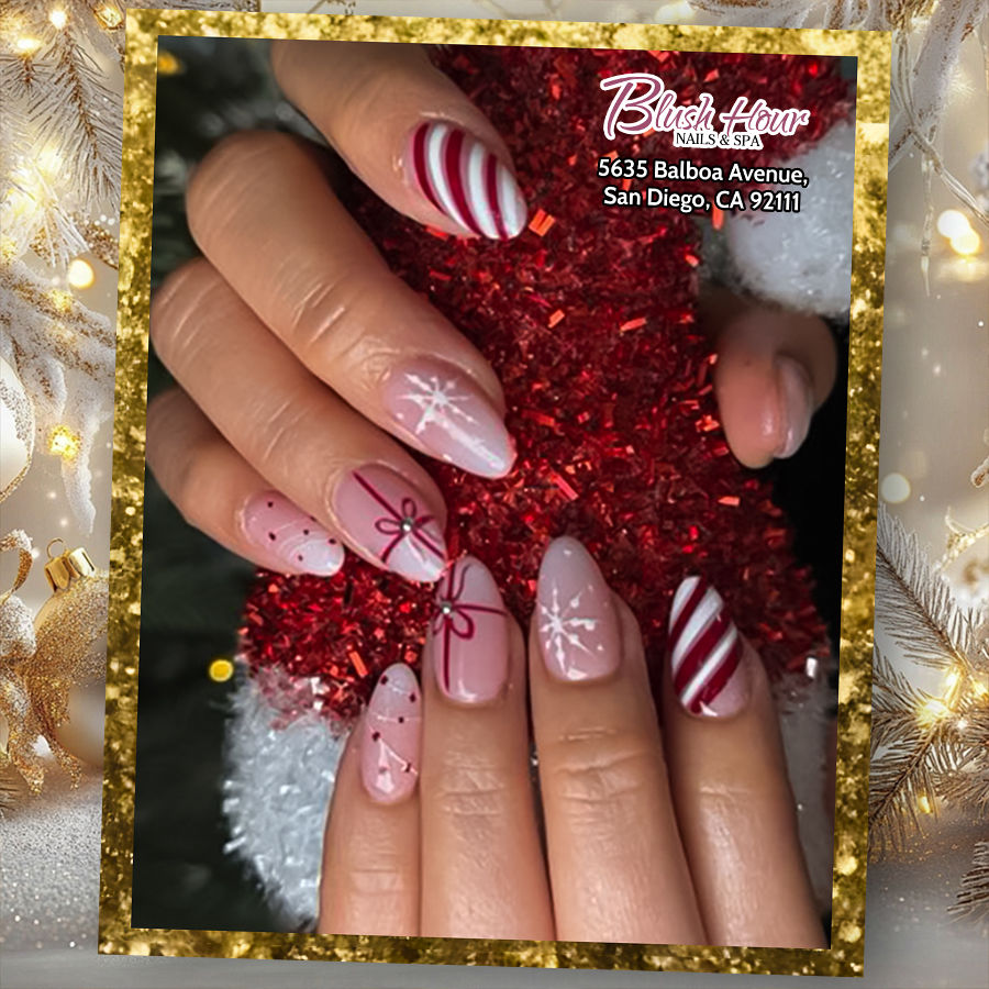 Christmas Nails at Blush Hour Nails & Spa